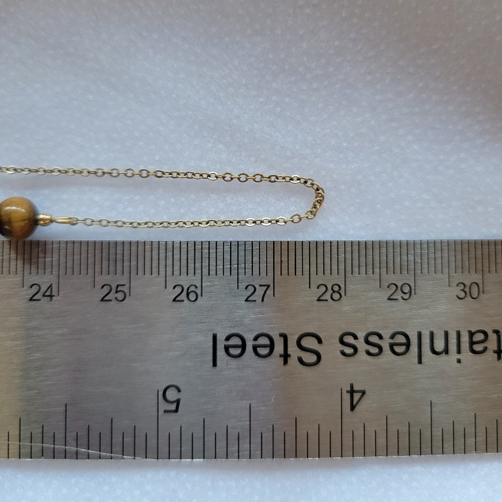Vintage 12k GF Gold and Brown Tiger Eye Beaded Necklace - Picture 9 of 10